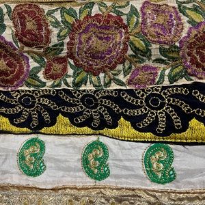 Tote, fensy work, purple color.